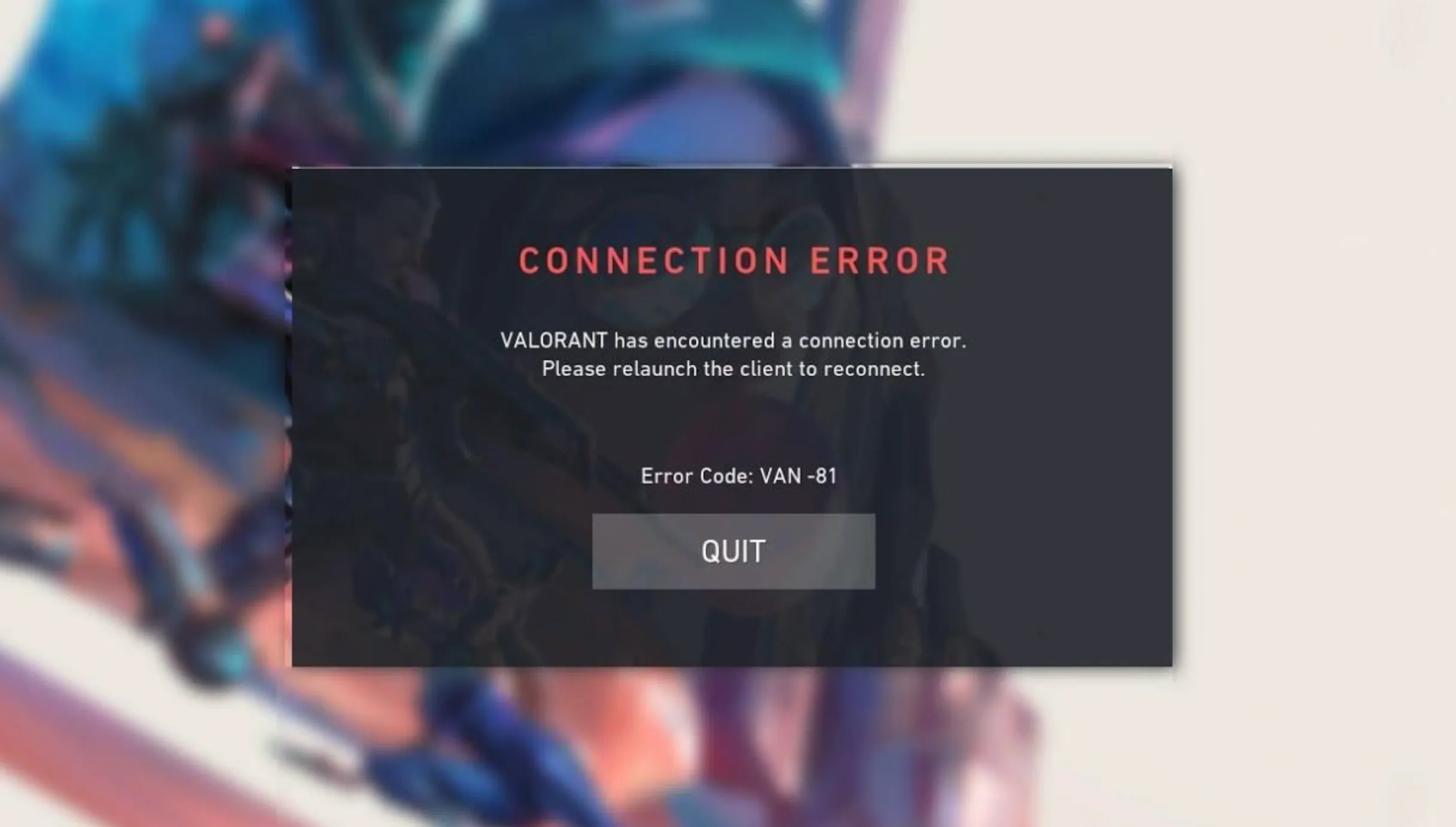 How to Fix Valorant Error Code VAN 81
